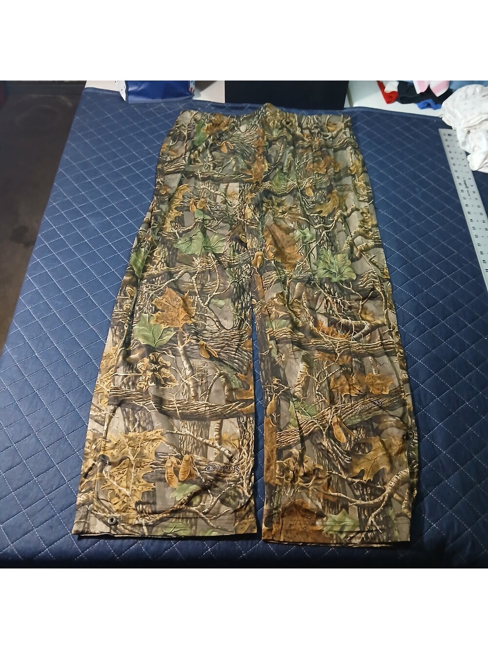 Cabelas Outdoor Camo Pants Dry Plus Hunting Woodland Print Nylon Poly XL
